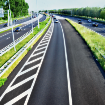 a road with cars