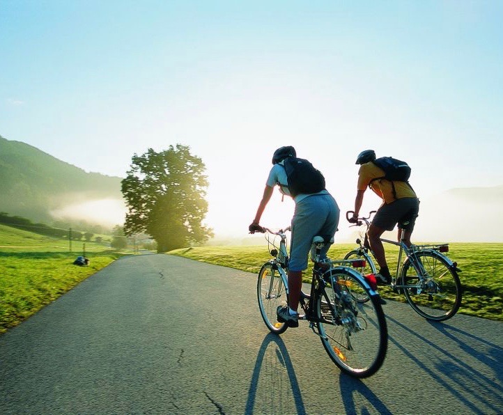 Cyclists riding two abreast