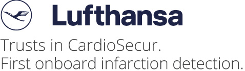 Lufthansa trusts in CardioSecur. 1. infarction detection in the air. Now available on board of all Lufthansa long-haul flights.